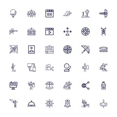 Editable 36 action icons for web and mobile