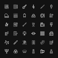 Editable 36 artistic icons for web and mobile