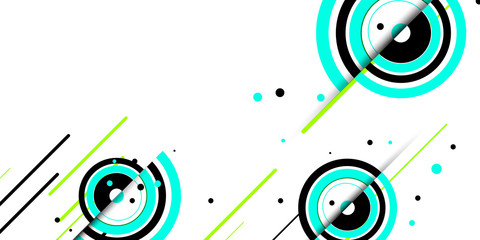 Abstract green circles vector background