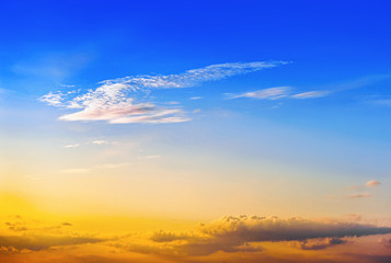 Evening sky, clouds, sunset. For Photoshop