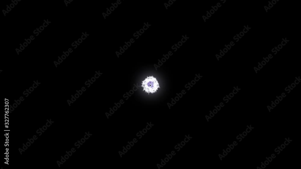 Wall mural abstract shockwave explosion animation with particles