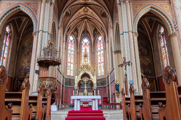 Obraz premium Interior of St. Ludmila Church in Prague