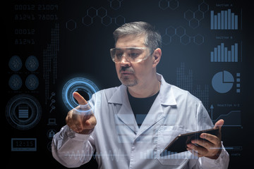 Human interaction with a virtual interface in a modern laboratory