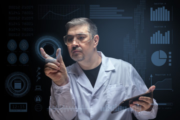 biologist conducts research using the technologies of the future