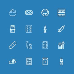 Editable 16 dose icons for web and mobile