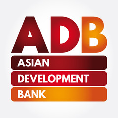 ADB - Asian Development Bank acronym, business concept background