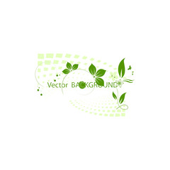 Green flowers background for your text