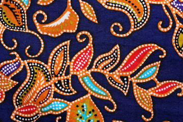 fabric with sea flower pattern textile batik