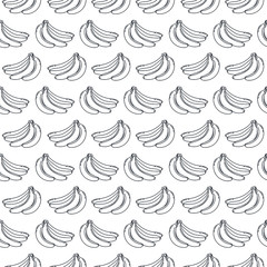 Vector seamless pattern with doodle bananas; hand drawing bananas for fabric, wallpaper, textile, wrapping paper, packaging, web design.