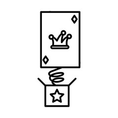surprise box with jester hat on white background © djvstock
