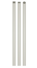 Aluminium pipe tubes set. vector illustration