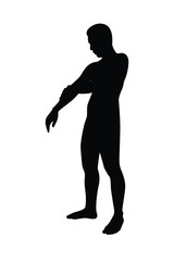 Fototapeta na wymiar Man body silhouette