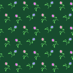 Floral seamless pattern with roses. Illustration vector background can be use for fabric, clothes, dishes, tableware, packaging, greeting cards, store windows, textile