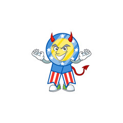 A cruel devil USA medal Cartoon character design