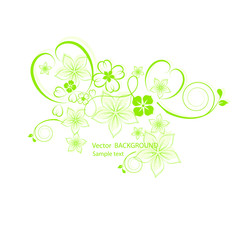 Green flower background