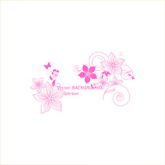 abstract floral background with flowers