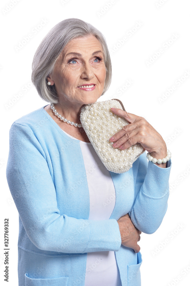 Wall mural Close up portrait of beautiful senior woman