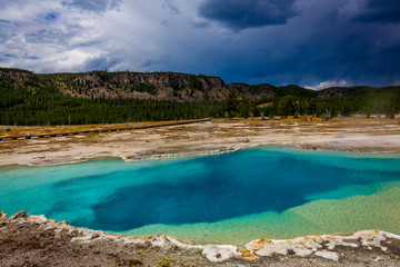 Fototapeta na wymiar Sapphire Pool in Yellowstone