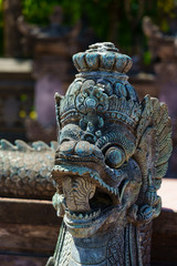 Ancient Balinese statue at the temple