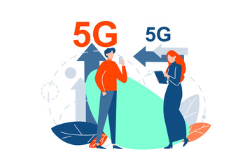 5g connection, modern communication concept