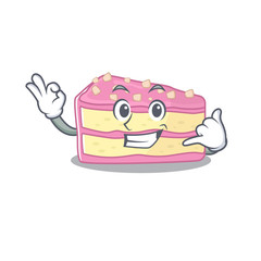 Call me funny strawberry slice cake cartoon character concept
