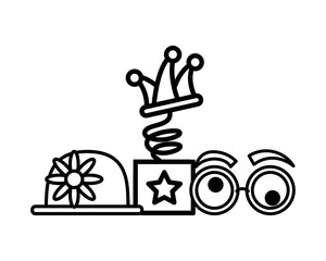 fun surprise box with icons fools day © djvstock