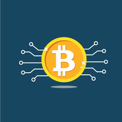 Bitcoin growth concept