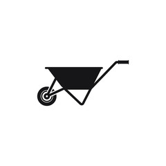Wheelbarrow icon design isolated on white background. Vector illustration
