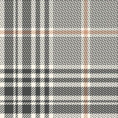 Glen plaid pattern. Seamless hounds tooth tartan check plaid texture in grey and beige for trousers, coat, skirt, jacket, blanket, or other modern autumn, winter, and spring fashion clothes print.