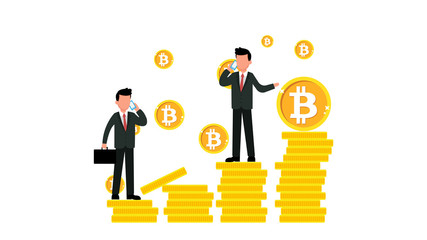 Vector bitcoin illustration