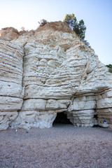 Baia di Vignanotica a beautiful beach on Gargano coast in Puglia, Italy