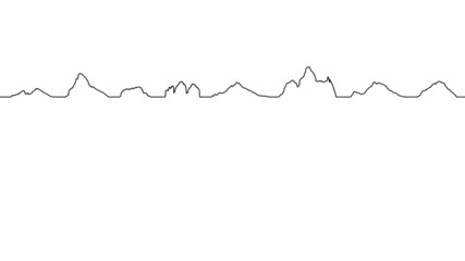 Alps Minimalist Single Line Mountain Vector