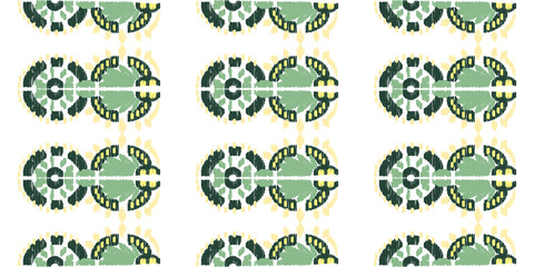 Abstract embroidery seamless ikat pattern Geometric abstract ornament background