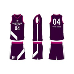Basketball jersey set template collection.