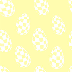 Easter eggs colorful seamless pattern. Background, fabrics or textile. Vector illustration