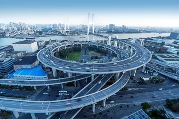 Runde Acrylglas-Bilder Nanpu-Brücke Shanghai Nanpu Bridge