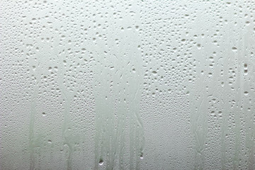 beautiful window glass with drops background