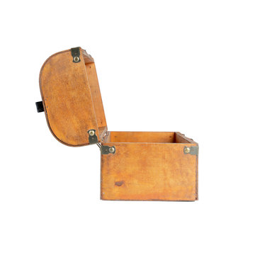 Old wooden treasure box vintage style