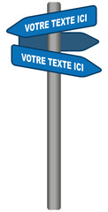 Fototapeta premium Panneau directions modifiable 2
