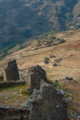 Susupillo site. Ruin of Inca temple. Peru. Andes. Huánuco Region, Huamalíes Province, Tantamayo District.