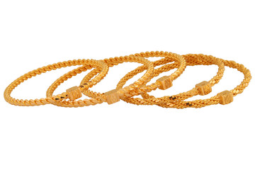 Elegant gold bracelets. Yellow gold.