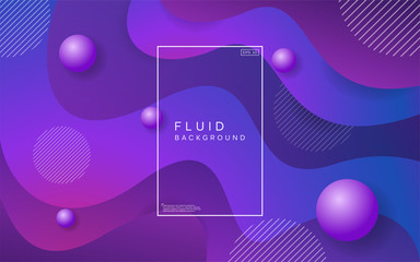 Colorful Modern fluid background. Abstract dynamic shapes composition.