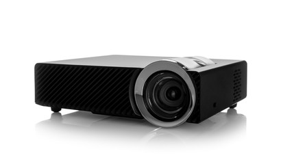 Modern digital video projector isolated on white