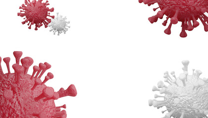 coronavirus  name  covid 19  isolated on white background - 3d rendering