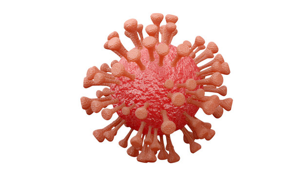 coronavirus  name  covid 19  isolated on white background - 3d rendering