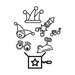 fun surprise box with icons fools day © djvstock