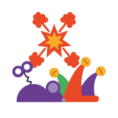 icons april fools day on white background © djvstock