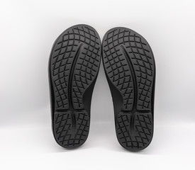 Recovery footwear in black color isolated on white