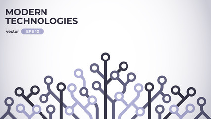 High-tech technology background. Electronic motherboard. Futuristic board. Simple modern design. Digital chip concept. Flat style vector eps10 illustration.