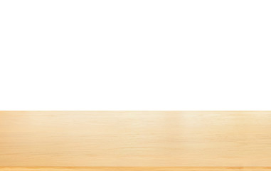 Clear wooden table isolation